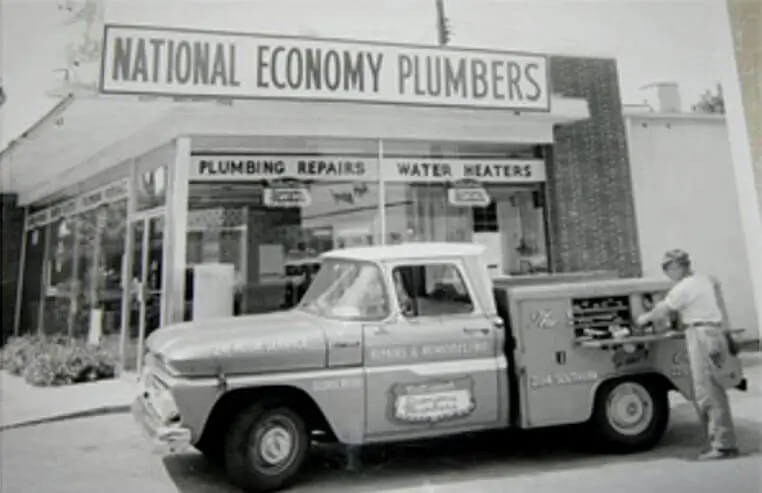 The original National Economy Plumbers storefront, a licensed plumber serving New Orleans since 1939