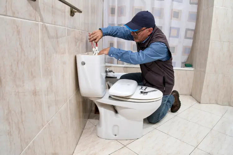 New Orleans plumber repairing a toilet, the pro to call when you cannot unclog a toilet